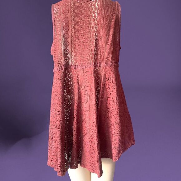 IN LUV Lace Brown Tank Size M - Picture 2 of 7